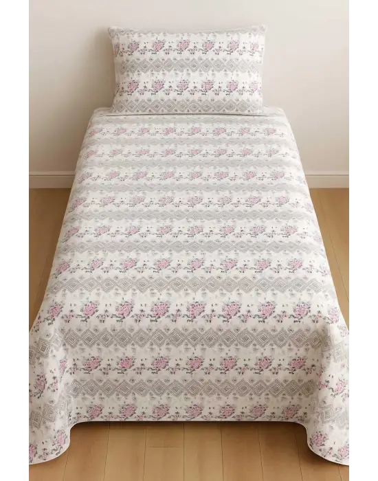 %100 PAMUK KAPİTONE TEK KİŞİLİK PİKE SETİ