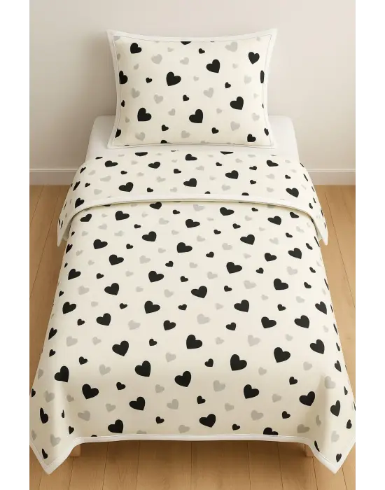 %100 PAMUK TEK KİŞİLİK KAPİTONE PİKE SETİ