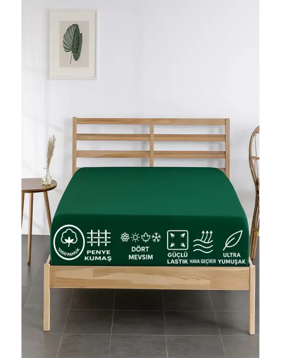 %100 PAMUKLU ÇİFT KİŞİLİK PREMİUM PENYE ÇARŞAF-LASTİKLİ