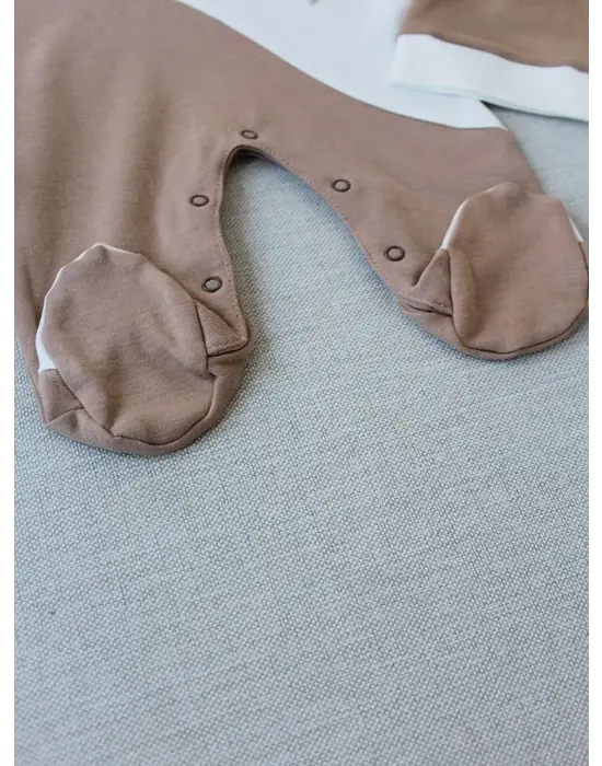 Enerjik Nakışlı Es Çizgi Boy Erkek Bebek Tulumu