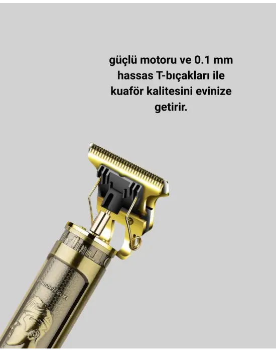 0.1 Mm Hassas Kesim Tıraş Makinesi Şarjlı Metal Gövde