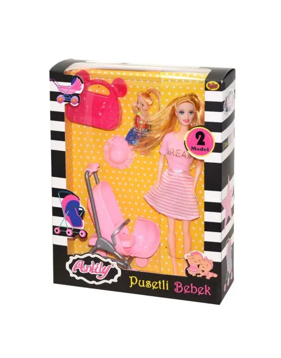 Omarı Bebekler İçin Eğlenceli Pusetli Oyuncak Seti