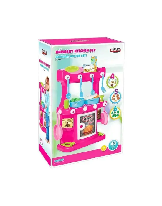 03 335 Hamarat Ayaklı Mutfak Seti Pembe -Pilsan Oyuncak