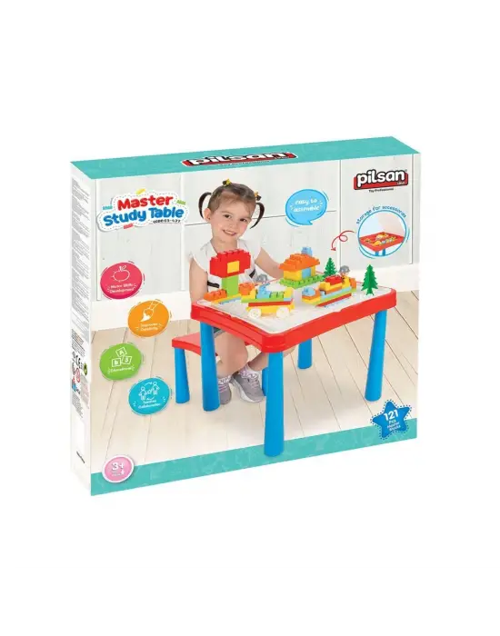 03 477 MASTER ÇALIŞMA MASASI KIRMIZI MAVİ