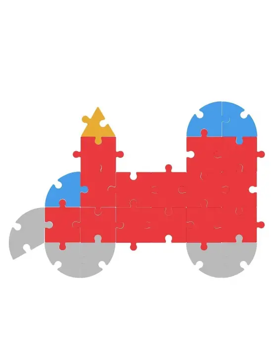 Omarı Renkli Parça Çeşit Puzzle