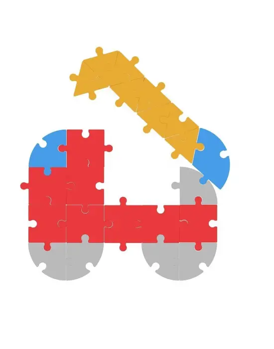 Omarı Renkli Parça Çeşit Puzzle