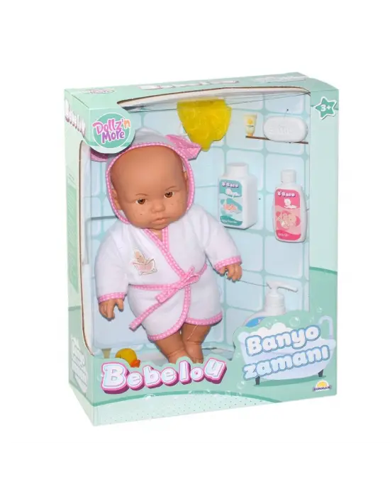 030031 Sunman, Bebelou Banyo Zamanı Bebek Seti, 35 cm / +3 yaş