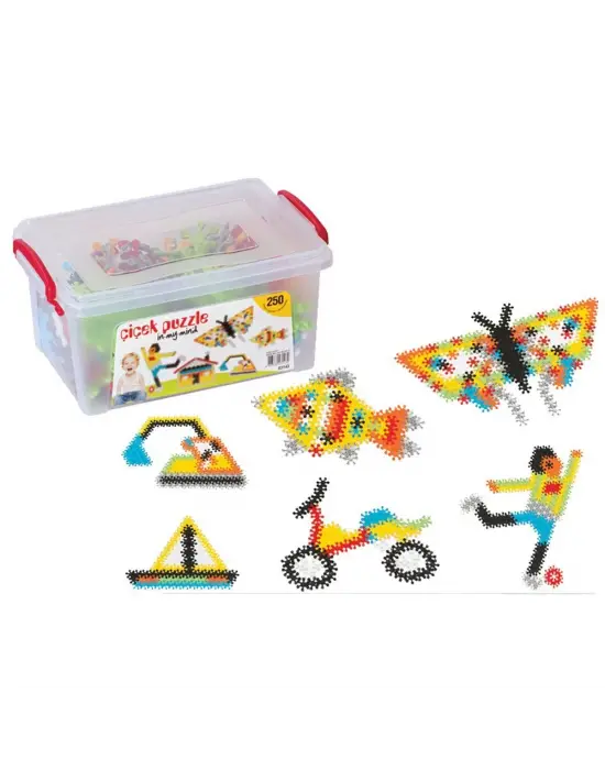 Omarı Renkli Çiçek Puzzle Parça Box Set