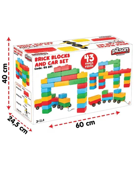 03251 TUĞLA BLOK VE ARABA SETİ S172117281