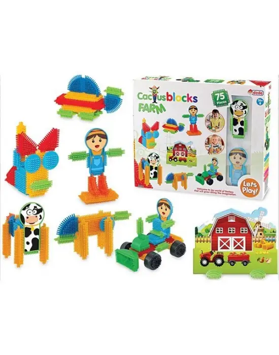 Omarı Pratik ve Sevimli Kaktüs Blok Oyuncak Seti