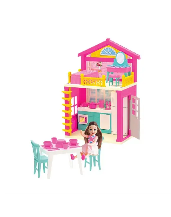 Omarı Modern 2 Katlı Bebek Evi