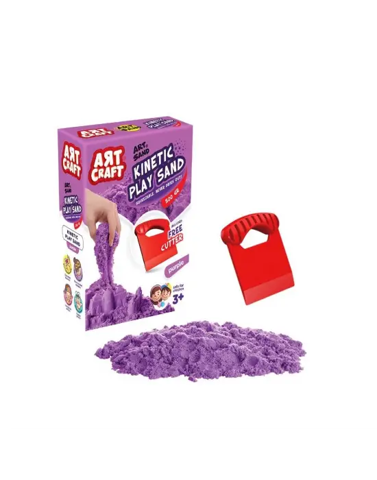 03689 Aksesuarlı Mor Kinetik Oyun Kumu 500 gr -Dede