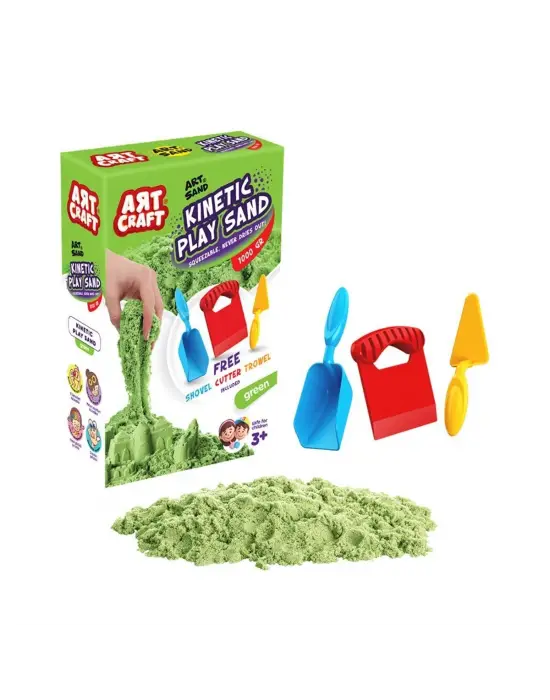 03692 AKSESUARLI YEŞİL KİNETİK OYUN KUMU 1000 GR