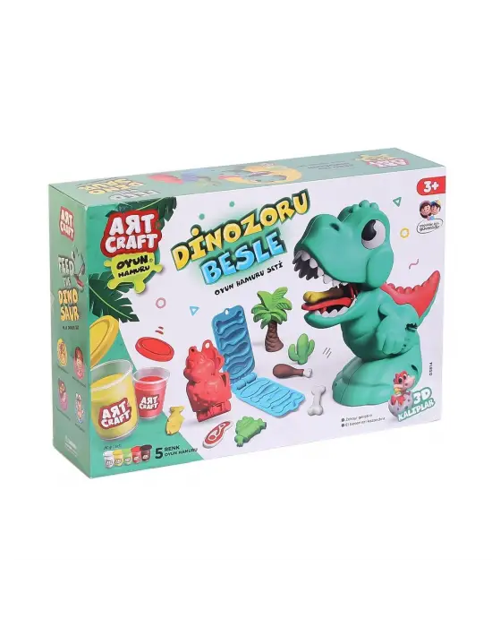 Omarı Yaratıcı Oyun Hamuru Seti - Dinozor Besle