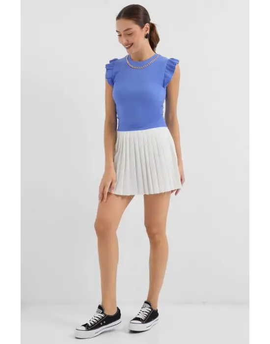 0430 Örme Bluz - B.Mavi