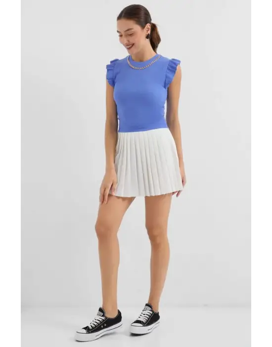 0430 Örme Bluz - B.Mavi