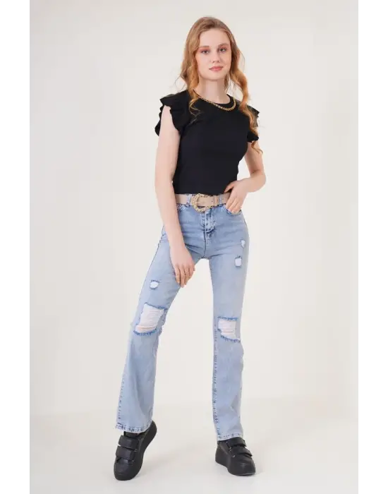 0430 Örme Bluz - Siyah