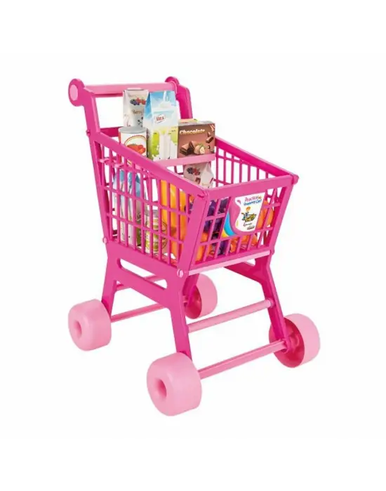 07 608 Pilsan Pratik Pembe Market Arabası (meyve ve sebze)