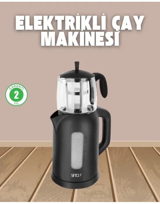 0,9 L Cam Demlik Ve 1,7 L Su Haznesi İle Çay Keyfi