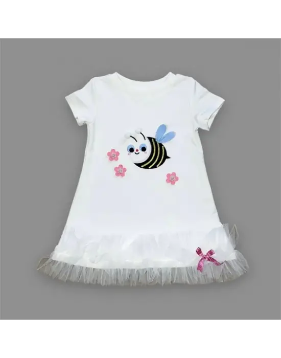 Modern Arıcık Nakışlı Jile Elbisesi