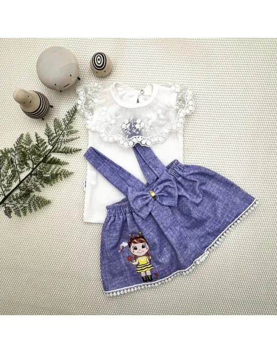 Etkileyici Pamuklu Kumaş Bebek Salopet Takımı