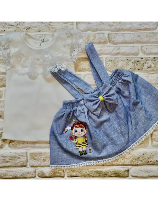 Etkileyici Pamuklu Kumaş Bebek Salopet Takımı