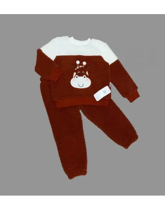 Yaratıcı Ponponlu Kuzu Kumaş 2li Çocuk Takımı
