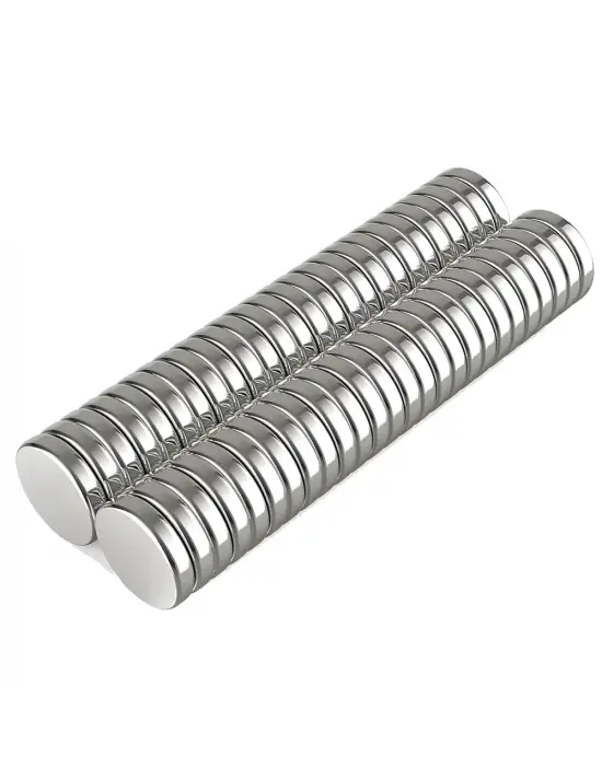 1 Adet 10x2mm Yuvarlak Neodyum Mıknatıs Güçlü Magnet Nikel Kaplamalı