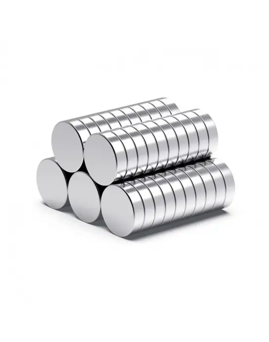 1 Adet 10x2mm Yuvarlak Neodyum Mıknatıs Güçlü Magnet Nikel Kaplamalı