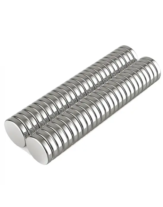 10 Adet 10x1mm Yuvarlak Neodyum Mıknatıs Güçlü Dayanıklı Magnet Nikel Kaplama