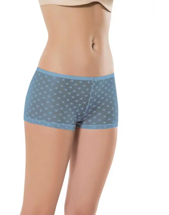 Omarı Şeffaf Tül Dantel Külot Seti