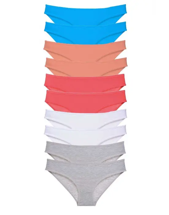 Yüksek Kalite Set Likralı Kadın Slip 10 Adet