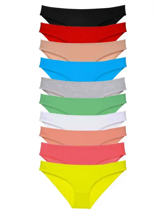 Çok Renkli Kadın Slip Külot Seti