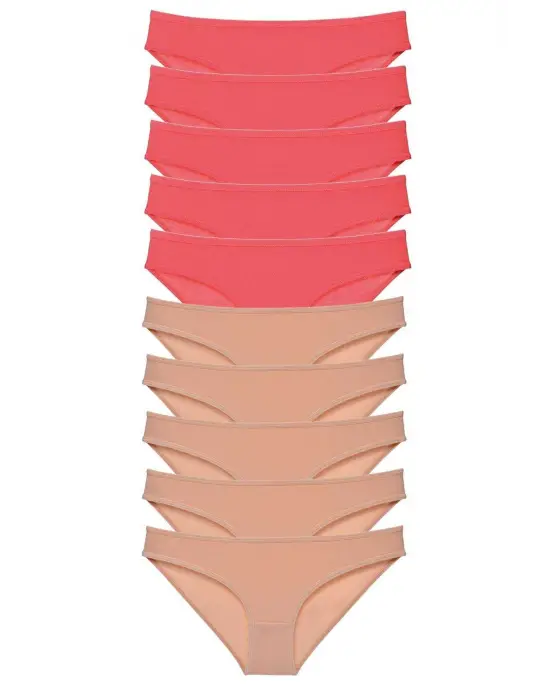 Çarpıcı Likralı Kadın Slip Külot Seti