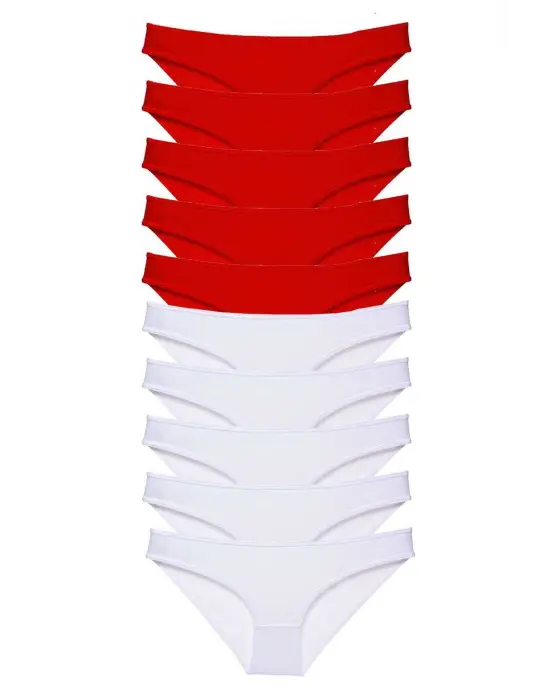 Çarpıcı Likralı Kadın Slip Külot Seti