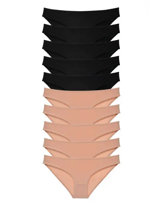 Modern Likralı Kadın Slip Külot Seti