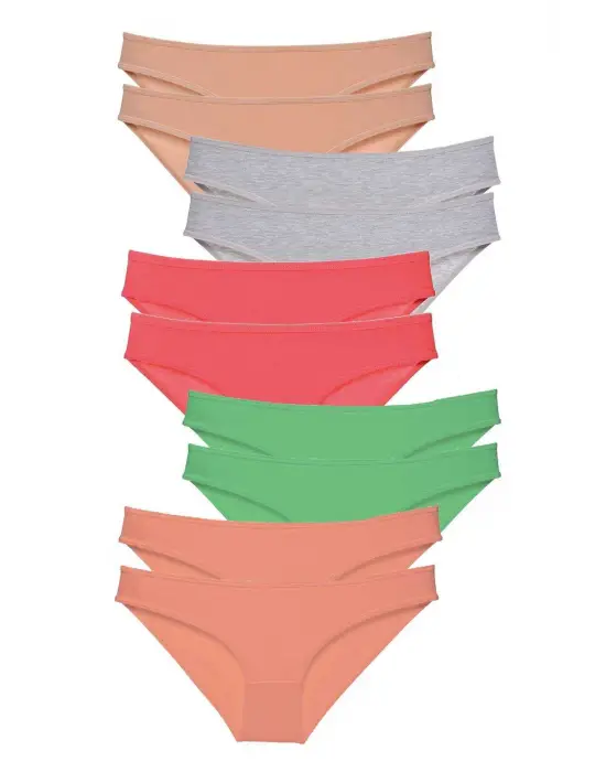 Modern Likralı Kadın Slip Külot Seti