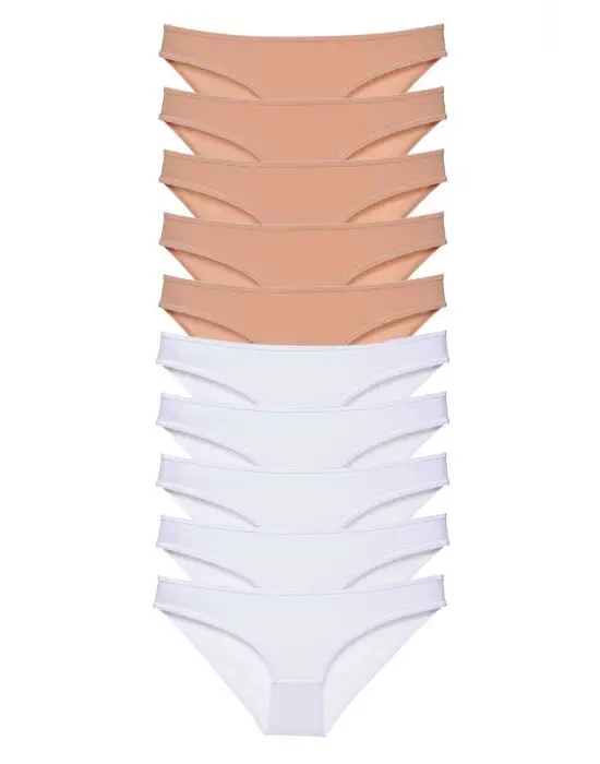 Çekici Likralı Kadın Slip Külot Seti