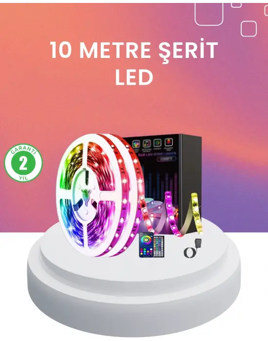 10 Metre Telefon Kontrollü Smart Şerit Led Usb Rgb Kumandalı