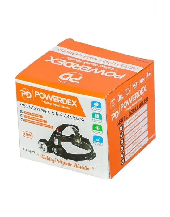 10 W Şarjlı Metal Yağmur Suyu Geçirmez Kafa Lambası - Feneri