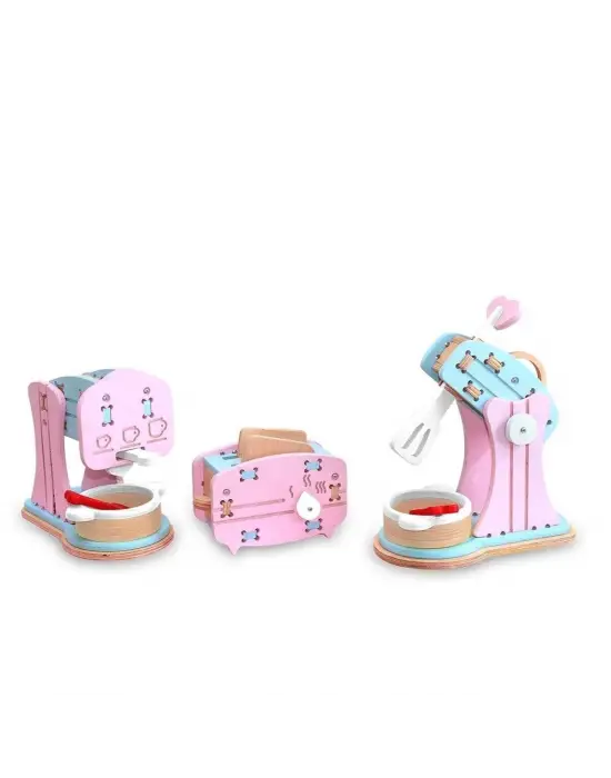 1007 Ahşap Mutfak Gereçleri Seti - Lulubere Oyuncak