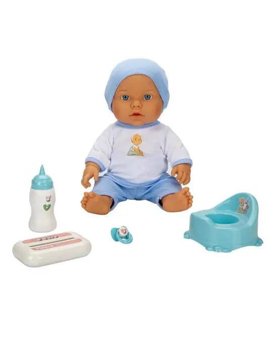 1030141 Sesli Bebelou Tuvalet Zamanı Bebek Seti 32 cm -Sunman