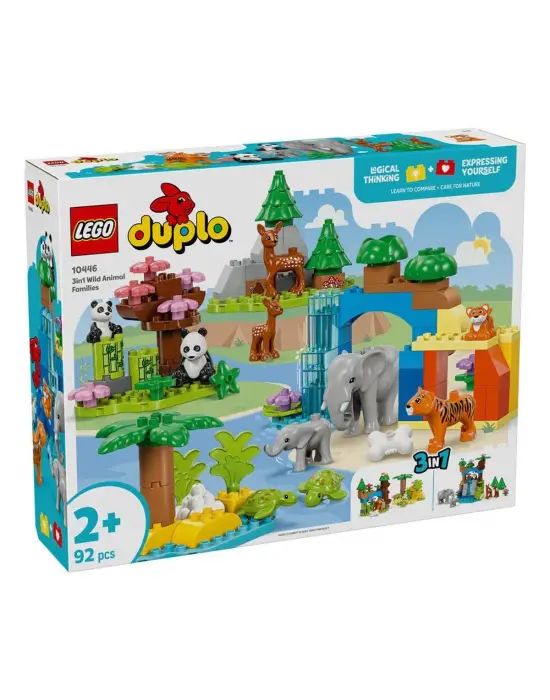10446 Lego Duplo 3ü1 Arada Vahşi Hayvan Aileleri 92 parça +2aş