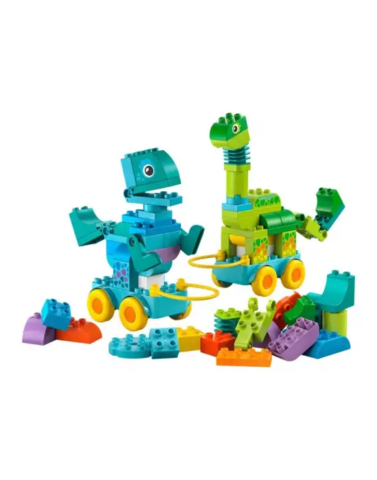 10451 Lego Duplo 3ü1 Arada Tekerlekli Dinozorlar 103 parça +3 yaş