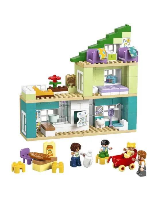 10470 Lego Duplo 3ü1 arada Figürlü Modern Aile Evi 166 parça +2 yaş