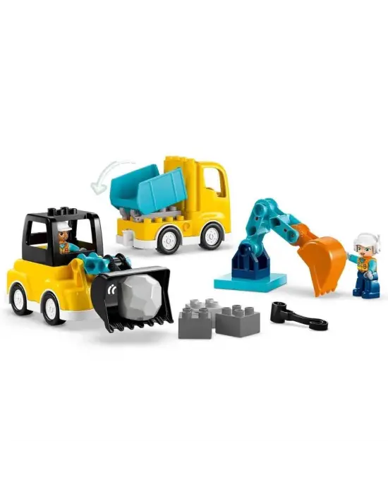 10475 Lego Duplo 3ü1 arada İnşaat Araçları 22 parça +2 yaş