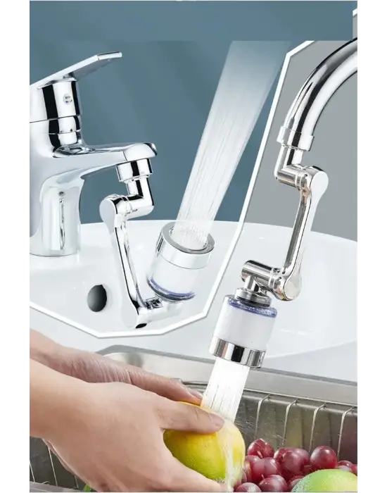 Omarı Derece Filtreli Lavabo Musluk Başlığı