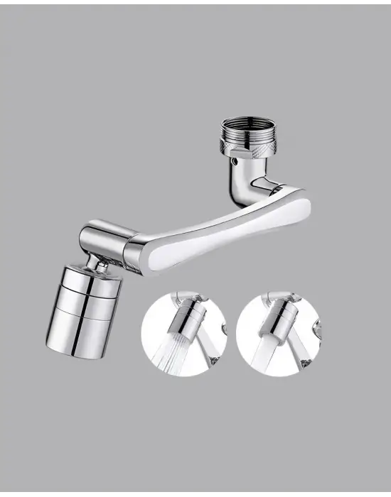 1080° Dönebilen Musluk Başlığı Robotik Kol Havalandırıcı Çok Yönlü Su Yönlendirme