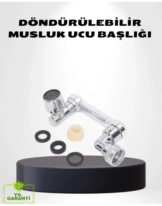 1080° Dönebilen Musluk Ucu – Su Tasarruflu, Esnek Ve 360° Çift Eksenli Başlık (kopya)