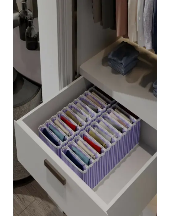 Omarı Akordiyon Organizer Çekmece Düzenleyici - 11 Bölmeli, Pratik ve Şık